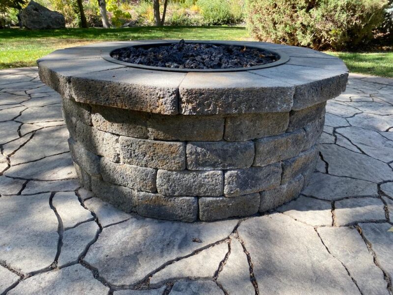 Fire pit upclose solid